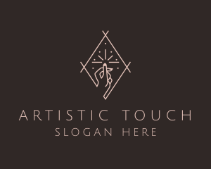 Mystic Nail Salon Hand  logo design