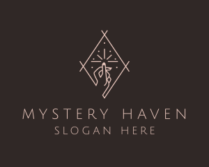 Mystic Nail Salon Hand  logo design