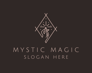 Mystic Nail Salon Hand  logo design