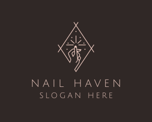 Manicure - Mystic Nail Salon Hand logo design