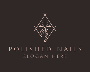 Mystic Nail Salon Hand  logo design