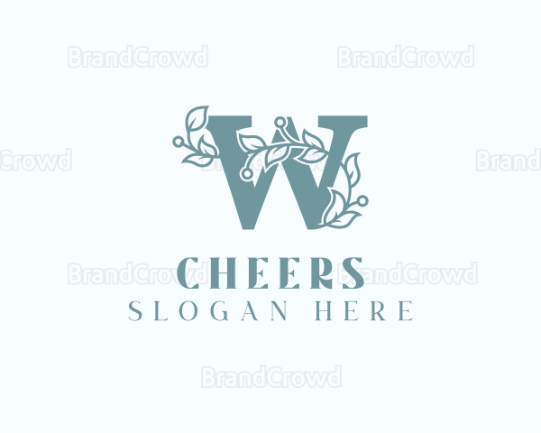 Stylish Leaf Letter W Logo