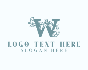 Letter W - Stylish Leaf Letter W logo design