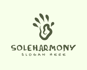 Reflexology - Primitive Human Hand logo design