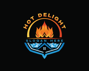 Hot Cold Ventilation logo design