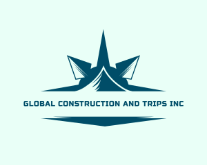 Direction - Nautical Compass Mountain logo design