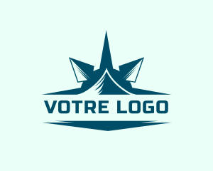 Tourism - Nautical Compass Mountain logo design
