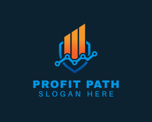 Profit - Statistic Graph Shield logo design
