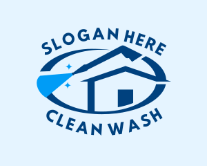 House Clean Pressure Washer logo design