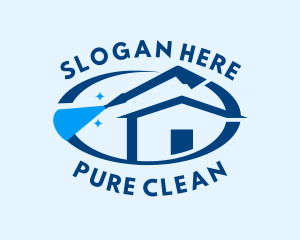 House Clean Pressure Washer logo design