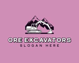 Mining Construction Excavator logo design