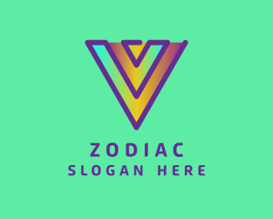 Industry - Gradient Tech Hologram logo design