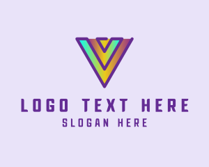 Futuristic - Gradient Tech Hologram logo design