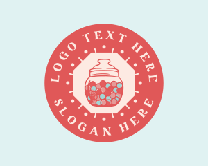 Round - Bubblegum Candy Jar logo design