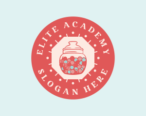Round - Bubblegum Candy Jar logo design