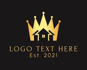 Land Developer - Residential Home Golden Crown logo design