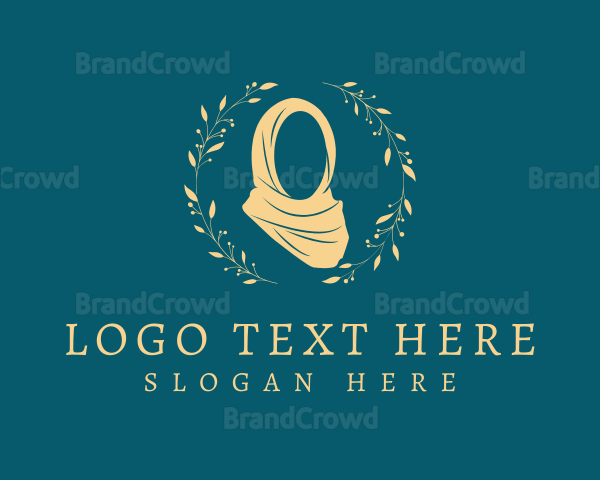 Floral Wreath Hijab Logo