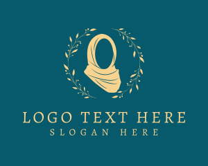 Scarf - Floral Wreath Hijab logo design