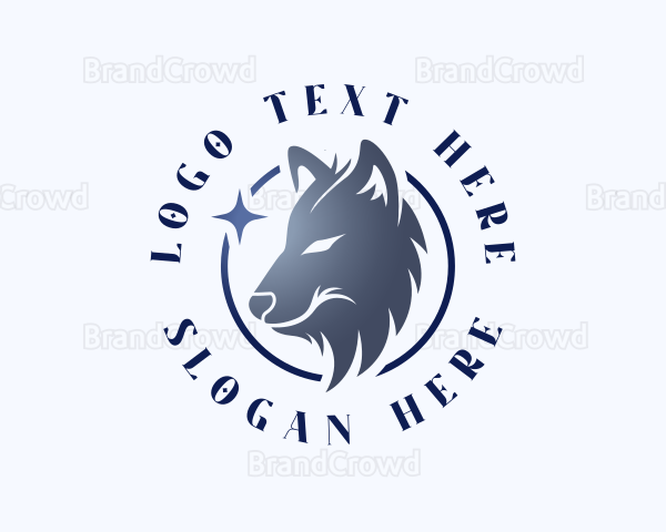 Wolf Dog Canine Logo