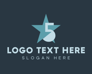 Media Agency - Number Five Star logo design
