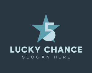 Lottery - Number Five Star logo design
