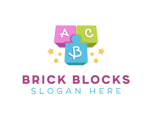 Blocks - Kinder Block Alphabet logo design