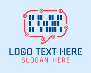 Communicate - Digital Social Chat Bot logo design