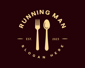 Kitchen - Golden Spoon Fork Restaurant logo design