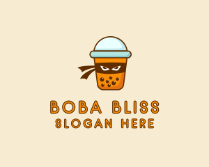 Boba - Ninja Bubble Tea logo design