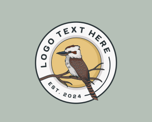 Thylacine - Kookaburra Bird Animal logo design