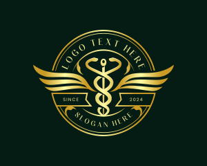First Aid - Caduceus Hospital Health logo design