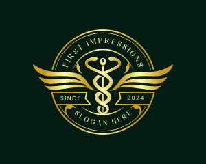 Caduceus Hospital Health logo design