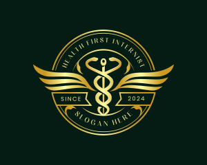 Caduceus Hospital Health logo design