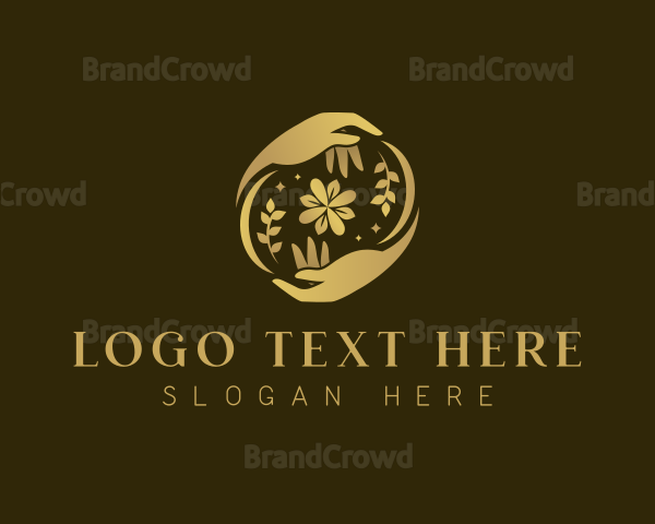 Hand Floral Beauty Logo