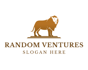 Luxury Jungle Lion logo design