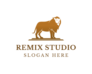 Luxury Jungle Lion logo design