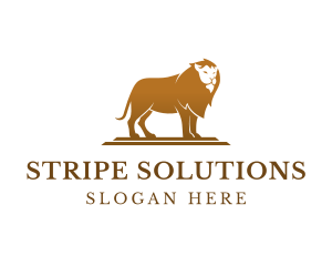 Luxury Jungle Lion logo design