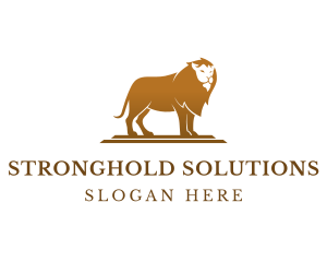 Luxury Jungle Lion logo design