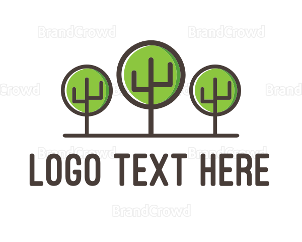 Nature Forest Trees Logo