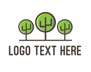 Habitat - Nature Forest Trees logo design