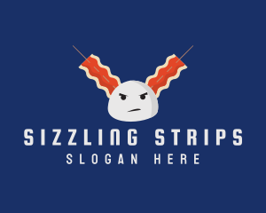 Bacon - Angry Bacon Dumpling logo design