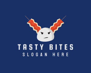 Cafeteria - Angry Bacon Dumpling logo design