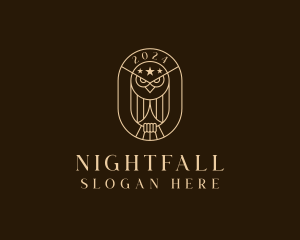 Nocturnal - Owl Bird Star logo design