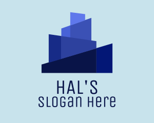 Engineering - Blue City Skyline logo design