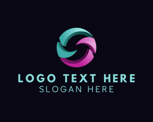 Letter S - Digital Energy Globe logo design