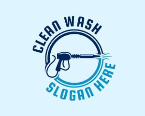 Washer - Blue Pressure Washer logo design