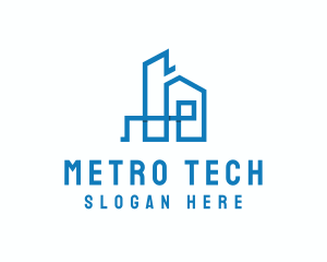 Metro - Real Estate Housing City logo design