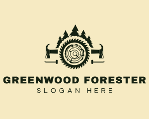 Woodwork Saw Carpentry logo design