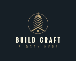 Building Skyscraper Contractor logo design