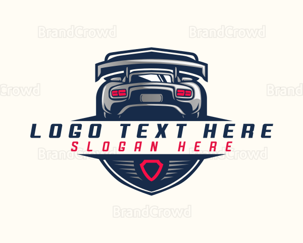 Shield Car Racing Logo